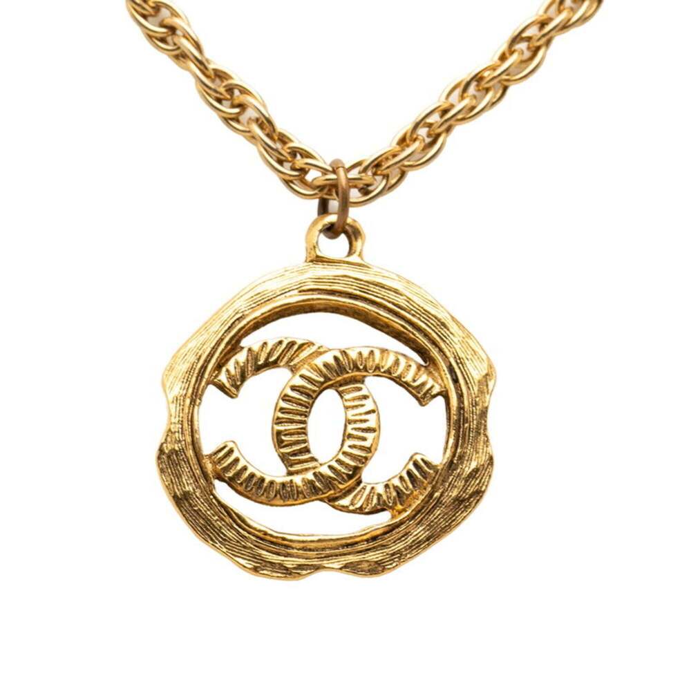 CHANEL Authentic Gold Logo Necklace - Picture 1 of 6